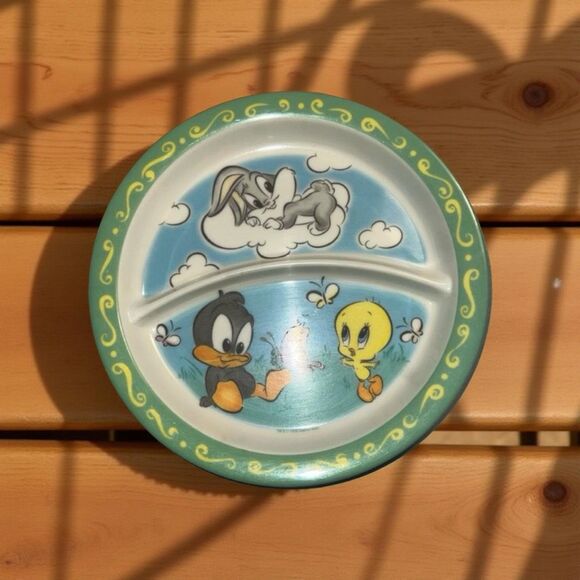 Vintage 1992 Looney Tunes Babies Collectible Dinner Plate Bugs Daffy Tweety - Picture 1 of 5